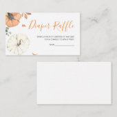Minimalistisch Een Kleine Pompoen Luier Raffle Informatiekaartje (Voorkant / Achterkant)