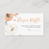 Minimalistisch Een Kleine Pompoen Luier Raffle Informatiekaartje (Voorkant)