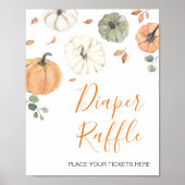 Minimalistisch Een Kleine Pompoen Luier Raffle Poster (Voorkant)