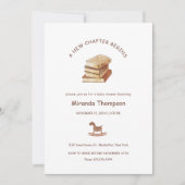 Minimalistisch Een nieuw hoofdstuk Begin Boek Baby Kaart (Voorkant)