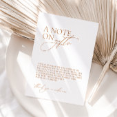 Minimalistisch: een opmerking over cadeaus voor we informatiekaartje