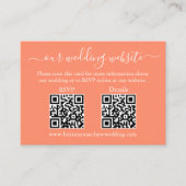 Minimalistisch Eenvoudig 2 QR Weddenschap RSVP Det Informatiekaartje (Voorkant)