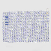 Minimalistisch eenvoudig aangepast monogram golfhanddoek (Horizontaal)
