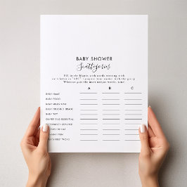 Minimalistisch eenvoudig Baby shower