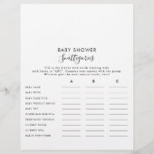 Minimalistisch eenvoudig Baby shower (Voorkant)