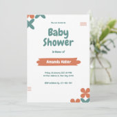 Minimalistisch eenvoudig Baby shower Kaart (Staand voorkant)