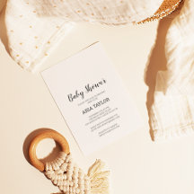 Minimalistisch eenvoudig Baby shower