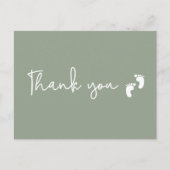 Minimalistisch eenvoudig Baby shower Sage Green Briefkaart (Voorkant)