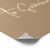 Minimalistisch eenvoudig Baby shower voor modern b Poster (Hoek)