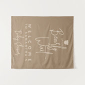 Minimalistisch eenvoudig Baby shower voor modern b Wandkleed (Voorkant (horizontaal))