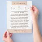 Minimalistisch eenvoudig bandenspatel 8,5x11 flyer (Hand)