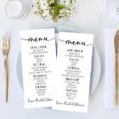 Minimalistisch eenvoudig basis Vrijgezellenfeest v Menu