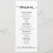 Minimalistisch eenvoudig basis Vrijgezellenfeest v Menu (Voorkant)