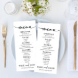 Minimalistisch eenvoudig basisvoedsel voor bruilof menu<br><div class="desc">Dit is een minimalistisch eenvoudig huwelijksmenu. voedsel menu entree drink voorgerecht dessert tafel menu minimalistisch gewoon zwart wit eenvoudig schoon</div>