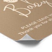 Minimalistisch eenvoudig Beer Baby shower boek voo Poster (Hoek)