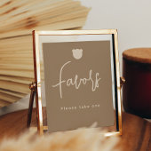 Minimalistisch eenvoudig Beer Baby shower Favors Poster