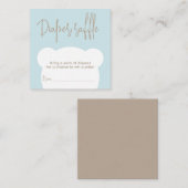 Minimalistisch eenvoudig beer Baby shower-luierver Informatiekaartje (Voorkant / Achterkant)