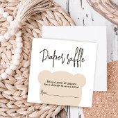 Minimalistisch eenvoudig beer Baby shower-luierver Informatiekaartje