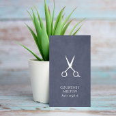 Minimalistisch Eenvoudig Blauw Wit Haar Stylist Visitekaartje