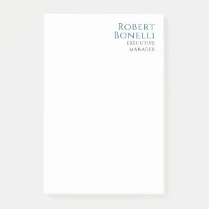 Minimalistisch Eenvoudig Blauw & Wit Modern Post-it® Notes