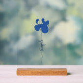 Minimalistisch eenvoudig bloem acrylic bord (Neutraal)
