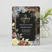 Minimalistisch Eenvoudig Bloemen Roos, Goud Lijst  Kaart (Staand voorkant)