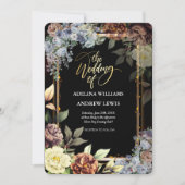 Minimalistisch Eenvoudig Bloemen Roos, Goud Lijst  Kaart (Voorkant)