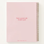 Minimalistisch Eenvoudig Blush Rood Monogram Naam Notitieboek (Achterkant)