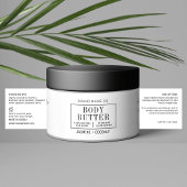 Minimalistisch Eenvoudig Body Butter Skincare Jar Waterfles Etiket