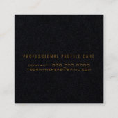 Minimalistisch eenvoudig boek. vierkante visitekaartje (Achterkant)