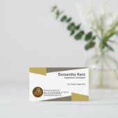 Minimalistisch eenvoudig bruin Lijst consultant me Visitekaartje (Staand voorkant)