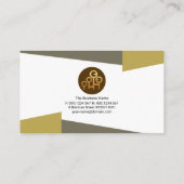 Minimalistisch eenvoudig bruin Lijst consultant me Visitekaartje (Achterkant)