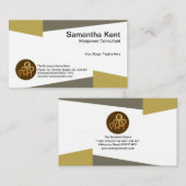 Minimalistisch eenvoudig bruin Lijst consultant me Visitekaartje (Voorkant / Achterkant)