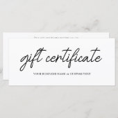 Minimalistisch eenvoudig cadeaubon voor kleine bed (Voorkant / Achterkant)