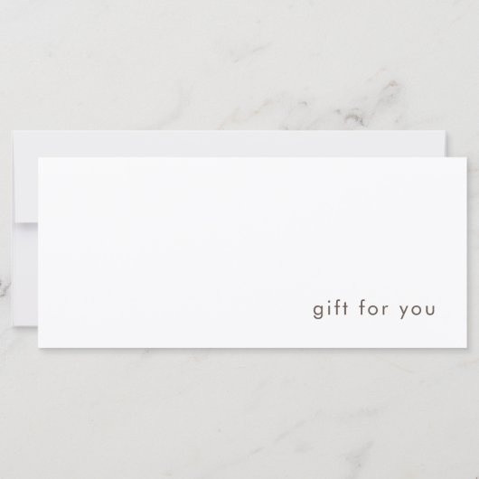 Minimalistisch eenvoudig cadeaucertificaat (Achterkant)