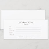 Minimalistisch eenvoudig cadeaucertificaat (Voorkant / Achterkant)