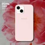 Minimalistisch Eenvoudig Chique Blush Roze Goud Mo Case-Mate iPhone 14 Hoesje<br><div class="desc">Introductie van onze minimalistische iPhone 14 hoesje in een delicate en blush roze kleur. Dit hoesje biedt niet alleen bescherming voor uw toestel, maar ook een vleugje elegantie met zijn eenvoudige en strakke gouden Toon personalisatie. Het ontwerp is zowel stijlvol als functioneel en biedt eenvoudige toegang tot alle knoppen en...</div>