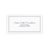 Minimalistisch Eenvoudig Cursief bruiloft-adres Etiket (Voorkant)