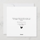 Minimalistisch Eenvoudig Een Foto Vrolijk Kerstfee Feestdagenkaart (Achterkant)