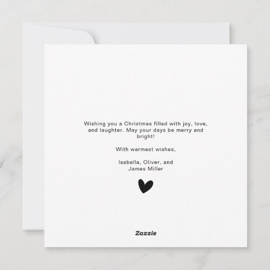 Minimalistisch Eenvoudig Een Foto Vrolijk Kerstfee Feestdagenkaart (Achterkant)