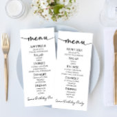 Minimalistisch eenvoudig eenvoudig basisverjaardag menu