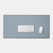 Minimalistisch Eenvoudig Effen Kleur Stoffig Blauw Bureaumat (Keyboard & Muis)