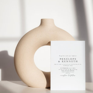 Minimalistisch Eenvoudig Elegant Black en White We Kaart