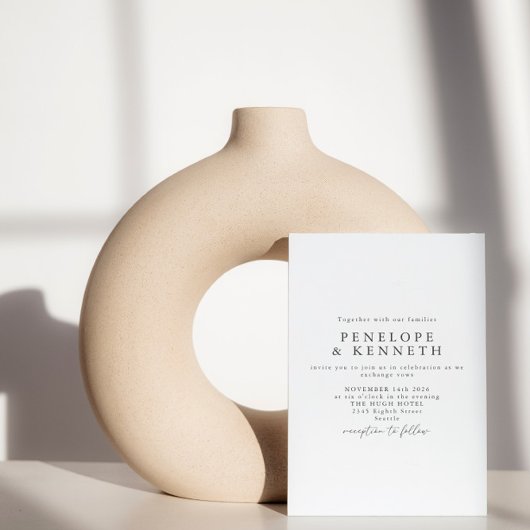 Minimalistisch Eenvoudig Elegant Black en White We Kaart