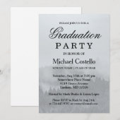 Minimalistisch eenvoudig Elegant Forest Misty Afst Kaart (Voorkant / Achterkant)