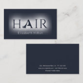 Minimalistisch eenvoudig elegant HAAR Visitekaartj Visitekaartje (Voorkant / Achterkant)