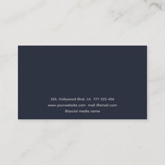 Minimalistisch eenvoudig elegant HAAR Visitekaartj Visitekaartje (Achterkant)