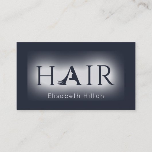 Minimalistisch eenvoudig elegant HAAR Visitekaartj Visitekaartje (Voorkant)