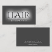 Minimalistisch eenvoudig elegant HAAR Visitekaartj Visitekaartje (Voorkant / Achterkant)