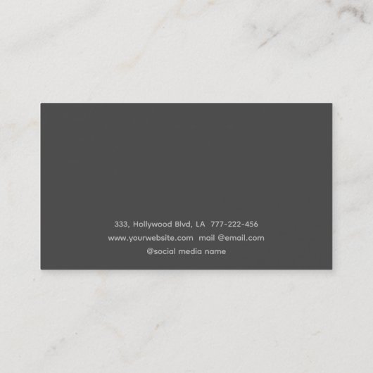 Minimalistisch eenvoudig elegant HAAR Visitekaartj Visitekaartje (Achterkant)